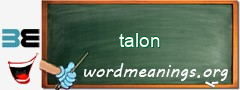 WordMeaning blackboard for talon